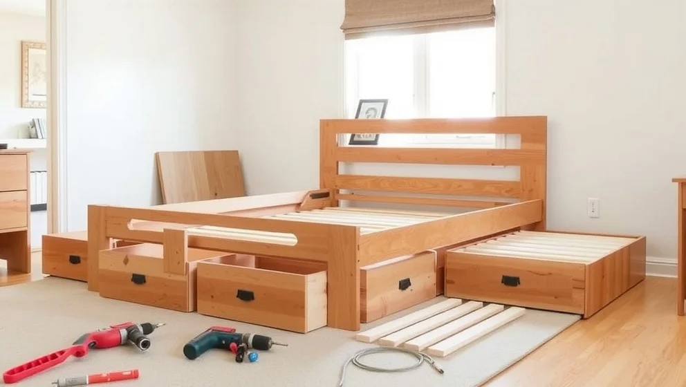 Bygga säng med förvaring själv hemma