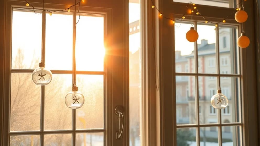 Hängande dekoration fönster som lyser upp hemmet