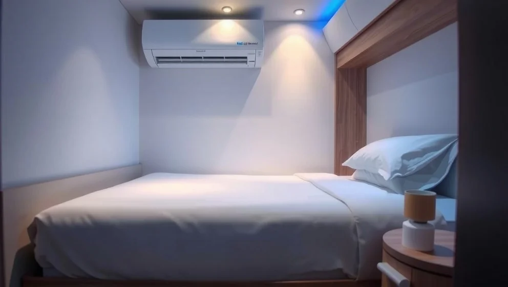Litet ac sovrum fungerar bra för små hem