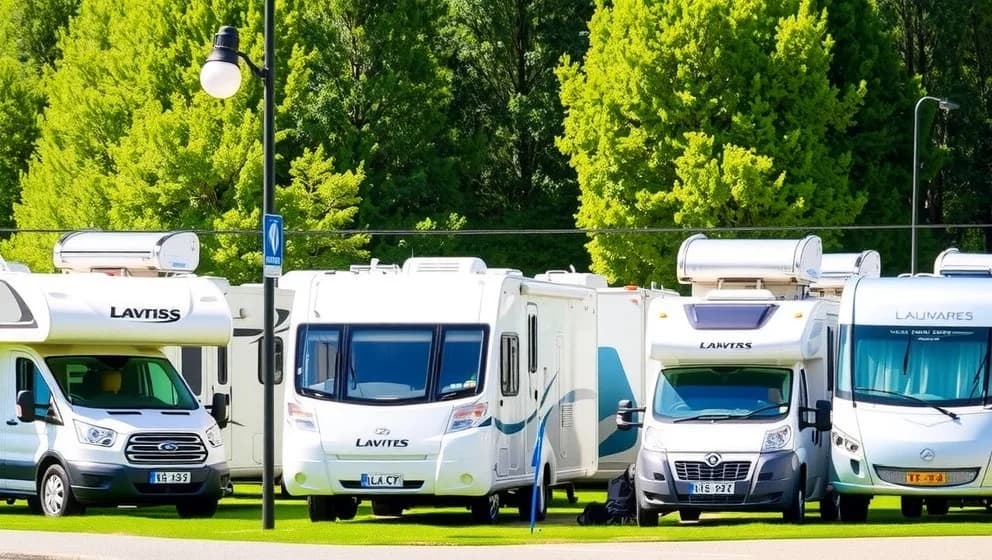 Villavagn till salu på camping